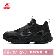 匹克（PEAK）老爹鞋男女情侶款跑步鞋休閑時尚學(xué)生跑鞋增高運動鞋子 黑色/帕洛瑪灰（女款） 37