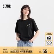 森馬[涼感T]觀園吉聯(lián)名短袖T恤女抗菌寬松熊貓夏裝潮109324100013