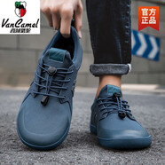 西域駱駝（VANCAMEL）夏季4E寬頭運動(dòng)休閑鞋男加寬加肥大頭鞋寬楦赤足鞋透氣網(wǎng)面健步鞋 西NK20【官方高品質(zhì)】藍色-駱駝 39