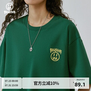 BEASTER潮牌短袖t恤男冰感純棉美式重磅大碼上衣潮牌情侶裝 綠色 XS(推薦：80-100斤）