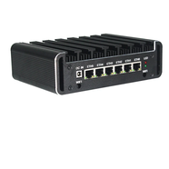 倍控J6412軟路由J5005四核2.5G千兆網卡2500MWin10網心云Linux工控機ros工控機工作站服務器 G31-6網-J4125 6*I225 MSATA 準系統(tǒng)（無內存硬盤）