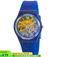 斯沃琪（swatch）中性表Unisex時(shí)尚鏤空男女通用運(yùn)動(dòng)藍(lán)色系列GN278奢侈品潮牌 pic OS