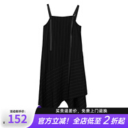 S.DEER圣迪奧夏時(shí)尚復古條紋不規則背帶連衣裙連衣裙S20261228 黑色/91 S 160