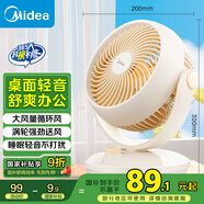 美的（Midea）【小型風(fēng)扇】輕音臺式桌面空氣循環(huán)扇家用柔風(fēng)電風(fēng)扇宿舍辦公迷你臺扇落地扇空調(diào)伴侶 GAF18AD