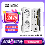 訊景（XFX）AMD RADEON RX 6750 GRE 雪狼 12GB 白色 臺式機電腦游戲獨立顯卡