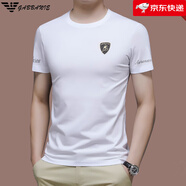 Emporio Armani阿瑪尼2025新款男士短袖T恤夏季純棉圓領(lǐng)大碼體恤衫男 A8601-白色純棉衫 A8601-白色純 M 165/建議100-130斤