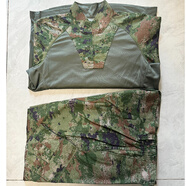 新款正版叢林蛙服戶外原廠水墨紋迷彩蛙服吸汗透氣速干單上衣褲子 星綠色蛙服【衣+褲】 180/92-96