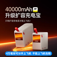 尼紳3c認(rèn)證可上飛機(jī)】充電寶自帶線新款快充小巧便攜40000毫安超大容量適用蘋(píng)果華為iphone移動(dòng)電源2萬(wàn) 冰川白N+S【40000mAh】組合裝