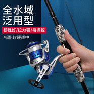 TAIGEK路亞竿直柄紡車輪套裝輕硬釣魚竿海竿拋竿碳素魚竿套裝2.4米