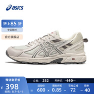 亞瑟士ASICS跑步鞋女鞋網(wǎng)面透氣運(yùn)動鞋越野跑鞋 GEL-VENTURE 6 灰白色/淺綠色 35.5