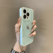 夢(mèng)妮熊網(wǎng)紅高顏值ins風(fēng)三合一閃粉清新綠適用蘋(píng)果15promax手機殼iPhone16pro高級女新爆款14防摔13全包 【淡奶綠+送定制亮標】高顏值三合一 iPhone 16 Pro Max