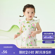 巴拉巴拉嬰兒連衣裙女童裙子寶寶公主裙2024夏裝國(guó)風(fēng)可愛(ài)活潑208224111030