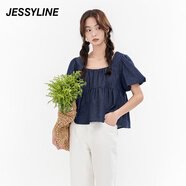 Jessy linejessyline短袖小衫女 413203223 牛仔蘭 M