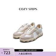COZY STEPS可至【方槍槍同款】男女款春夏新款休閑舒適復(fù)古透氣法棍德訓(xùn)鞋 香草奶白+茶白色（女款）5180 39