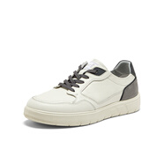 暇步士（Hush Puppies）商場(chǎng)同款秋新款簡(jiǎn)約撞色減齡小白鞋男休閑板鞋N4J05CM4 深灰 39