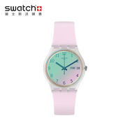 斯沃琪（Swatch）【京東奧萊】瑞士手表男女學(xué)生時(shí)尚防水指針石英表 無(wú)盡天藍 34mm GE714 無(wú)盡雪粉