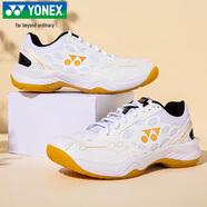 YONEX尤尼克斯羽毛球鞋yy入門級訓(xùn)練減震動力墊男女SHB101CR 白/金39.5