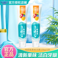 納愛(ài)斯牙膏自然鹽白清新口氣護(hù)齦固齒薄荷覺(jué)醒冰菊去牙漬牙垢口臭益生菌 納愛(ài)斯果味牙膏120g*2支