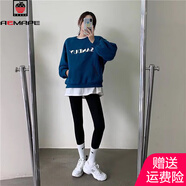 AEMAPE 褲子女2025春秋季女裝高腰闊腿褲牛仔褲女寬松直筒褲夏 亮黑色_【彈力】 L _建議_105-115斤
