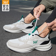 361°°男鞋運動(dòng)鞋子男跑步鞋冬季保暖學(xué)生百搭秋冬休閑戶(hù)外旅游鞋 2210F-2白/孔雀石A 40 品質(zhì)保障  假一罰十