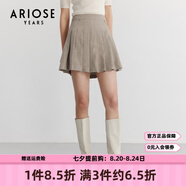 艾諾絲雅詩(shī)商場(chǎng)同款春秋新款小短裙百褶裙半身裙女學(xué)院風(fēng)JK裙10123505 燕麥色 L （建議體重105-115斤）