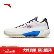 安踏（ANTA）三分雨LITE V2|籃球鞋男耐磨防滑透氣實(shí)戰(zhàn)低幫運(yùn)動鞋 紙莎白/黑-4 42