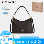 蔻馳（COACH）【品牌直供】女士LAUREL中號手提單肩斜挎包流浪包 人造革