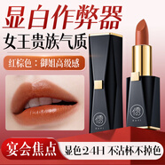 儒意（RUYI）紅棕色口紅3.8g不掉色不沾杯持久保濕不脫妝適合夏天素顏禮物高端