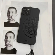 優(yōu)米帕潮牌石頭島蘋(píng)果14pro手機殼xsmax磨砂13個(gè)性12/11軟套xr8p男 直邊-黑色-0401黑元素石頭島 蘋(píng)果13