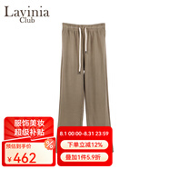 Lavinia Club拉維妮婭秋冬新款直筒寬松通勤時(shí)尚OL休閑百搭衛(wèi)褲女Y51K104S 卡其色 160/68A