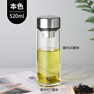 富光清倉單層玻璃杯男女家用茶杯加厚水杯水杯子便攜高檔商務(wù)辦公泡茶 單層加厚帶網(wǎng)520毫升鋼蓋