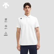 DESCENTE迪桑特TRAINING系列綜訓TOUGH男士速干短袖POLO衫夏季 WT-Bright White Tpg M (170/92A)