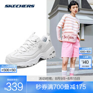 斯凱奇（Skechers）小白熊丨老爹鞋男女同款革面復古潮流休閑學生跑步運動鞋小白鞋 女款-銀標小白熊/WSL 37.5