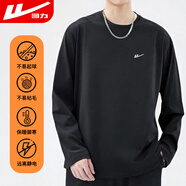 回力長(cháng)袖t恤男圓領(lǐng)印花寬松套頭秋季打底衫潮流休閑舒適上衣男裝