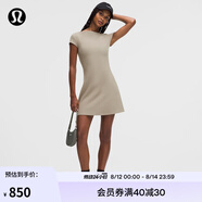 lululemon丨All Aligned 女士羅紋短款連衣裙 LW1FK4S 暖褐灰 3XS /0