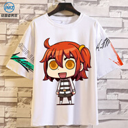 結盟者FGO咕噠子fate黑貞德saber周邊短袖T恤男寬松大碼圓領(lǐng)動(dòng)漫衣服夏T 圖案：20 2XL 145-160斤