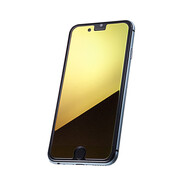 優(yōu)選適用 蘋(píng)果iPhone11ProMax/XR/Xs/7/8P鏡面防爆鋼化手機貼膜 8/7 金色 4.7寸 鏡面半包 iphone其他型號