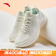 安踏（ANTA）跑步鞋女2025夏季新款輕質(zhì)網(wǎng)面透氣減震運動(dòng)鞋女士休閑 象牙白/淺曦綠-1 35.5