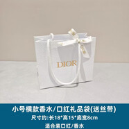 Dior迪奧專柜禮品袋禮盒化妝品專柜袋子 原裝禮袋 購物袋包裝紙袋 小袋（金標）14.5*5*13 送絲帶