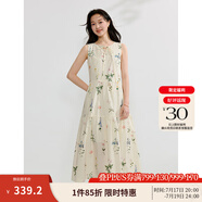 茵曼植物碎花女裝無(wú)袖連衣裙浪漫度假風(fēng)寬松2025夏季新品花苞長(zhǎng)裙子 杏色-18528030【好評(píng)返現(xiàn)】 S