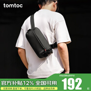 tomtoc胸包男士斜挎包單肩包休閑防水機(jī)能時(shí)尚Switch收納包T21S1 性能款 曜石黑