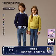 Teenie Weenie Kids小熊童裝24秋男女童經(jīng)典百搭休閑圓領(lǐng)羊毛毛衣 黃色 110cm