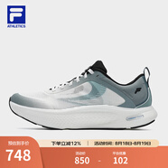 斐樂（FILA）官方男鞋NUVOLE JOG路跑鞋2025夏新款柔云健步鞋運動鞋 白中白-OM 42