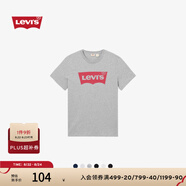 Levi's李維斯情侶美式寬松印花簡(jiǎn)約舒適潮流純棉圓領(lǐng)短袖T恤情侶衣櫥 灰色 002A0-0003 L