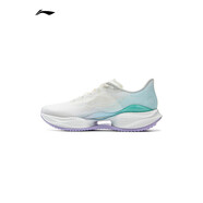 李寧（LI-NING）超輕22跑鞋緩震舒適耐磨跑步鞋女25秋季新款輕質(zhì)運動(dòng)鞋 乳白色/冰河藍/島嶼藍-31 37