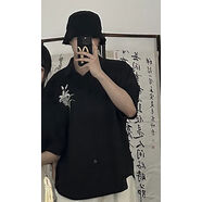藝枼（YIYERED）藝枼新中式漢服風(fēng)漢元素連衣裙女套裝夏季新款情侶裝班服一衣一裙 男上衣 S