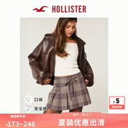HOLLISTER24春秋款辣妹學(xué)院風(fēng)百褶裙褲半身短裙女裝KI343-4159 棕色格子 S (165/68A)標(biāo)準(zhǔn)版