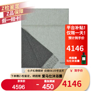 HERMES愛馬仕山羊絨真絲長圍巾純色雙面拼色羊絨圍巾男女七夕情人節(jié)禮物 灰色19 40 x 160 cm