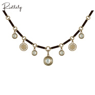 RiotLILYRiotlily艾特里里希臘古跡項鏈波西米亞風(fēng)琉璃貝殼吊墜母節禮物 白色