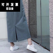 衛衣裙女秋冬長(cháng)款過(guò)膝連帽超長(cháng)大號直筒加長(cháng)到腳踝拖地連衣裙孕婦可穿 灰色保暖 S